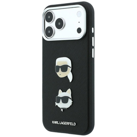 Husa de protectie Karl Lagerfeld Saffiano compatibil cu iPhone 17 Pro Max / iPhone 18 Pro Max, Negru