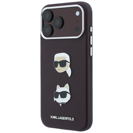 Husa de protectie Karl Lagerfeld Saffiano compatibil cu iPhone 18 Pro Max / iPhone 17 Pro Max, Bordo