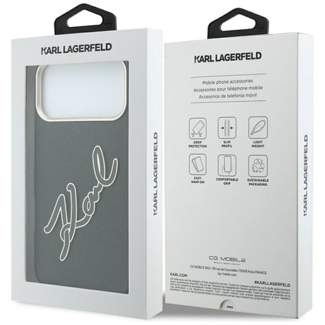 Husa de protectie Karl Lagerfeld compatibil cu iPhone 18 Pro Max / iPhone 17 Pro Max, Negru