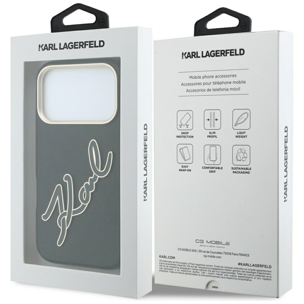 Husa de protectie Karl Lagerfeld compatibil cu iPhone 17 Pro / iPhone 18 Pro, Negru