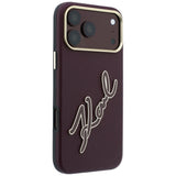 Husa de protectie Karl Lagerfeld compatibil cu iPhone 17 Pro / iPhone 18 Pro, Bordo