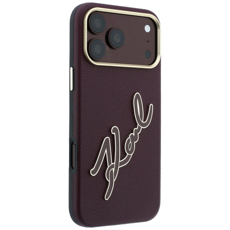 Husa de protectie Karl Lagerfeld compatibil cu iPhone 17 Pro / iPhone 18 Pro, Bordo
