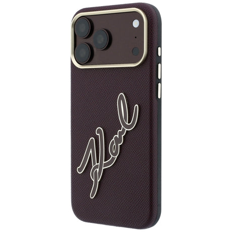 Husa de protectie Karl Lagerfeld compatibil cu iPhone 17 Pro / iPhone 18 Pro, Bordo