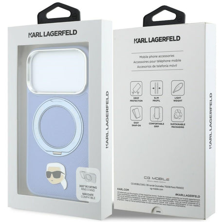Husa de protectie Karl Lagerfeld compatibil cu iPhone 18 Pro Max / iPhone 17 Pro Max, Albastru