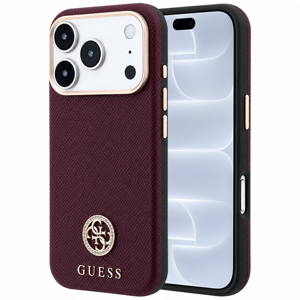 Husa de protectie Guess compatibil cu iPhone 18 Pro / iPhone 17 Pro, Bordo