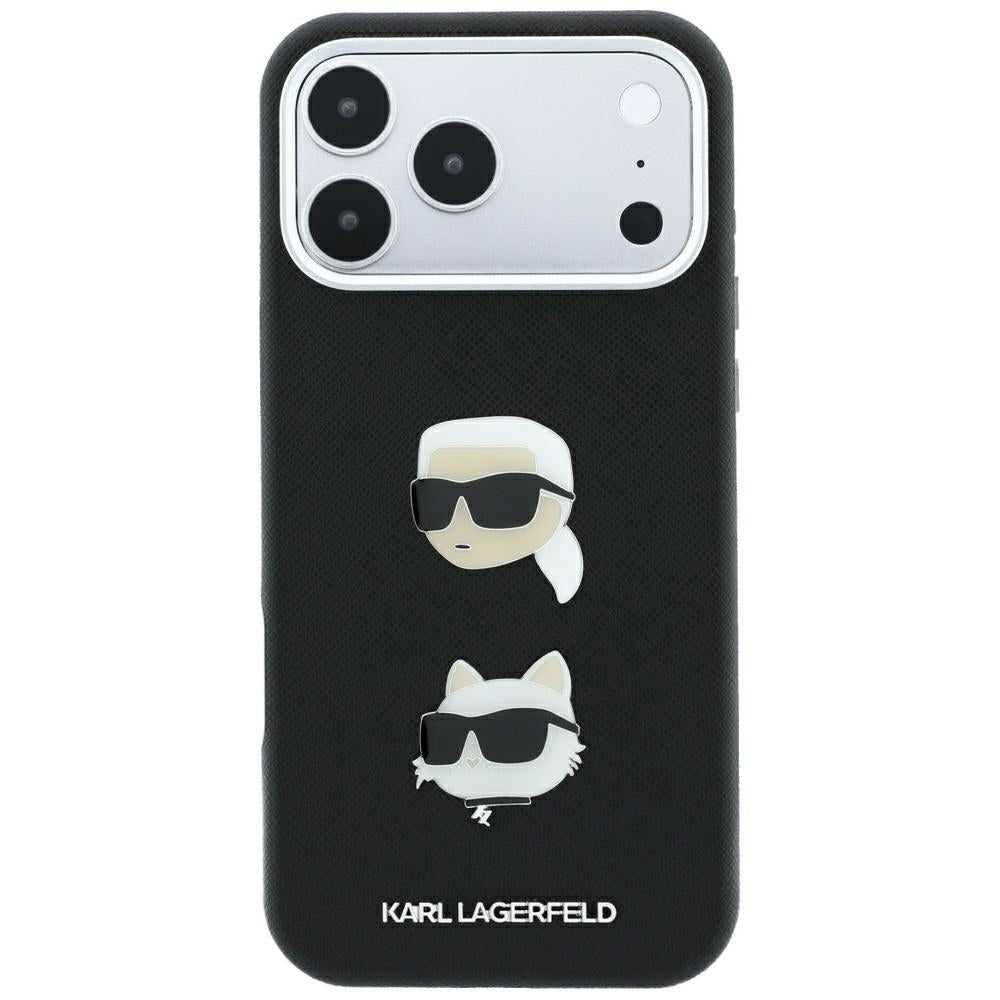 Husa de protectie Karl Lagerfeld Saffiano compatibil cu iPhone 18 Pro / iPhone 17 Pro, Negru