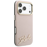 Husa de protectie Karl Lagerfeld compatibil cu iPhone 18 Pro Max / iPhone 17 Pro Max, Roz