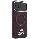 Husa de protectie Karl Lagerfeld compatibil cu iPhone 17 Pro Max / iPhone 18 Pro Max, Bordo