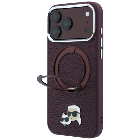 Husa de protectie Karl Lagerfeld compatibil cu iPhone 17 Pro Max / iPhone 18 Pro Max, Bordo
