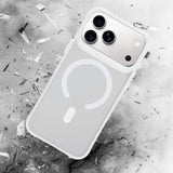Husa de protectie 3mk Smoke MagCase compatibil cu iPhone 17 Pro Max / iPhone 18 Pro Max, Alb