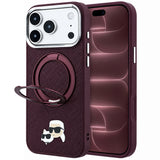 Husa de protectie Karl Lagerfeld compatibil cu iPhone 17 Pro Max / iPhone 18 Pro Max, Bordo