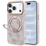 Husa de protectie Guess Ring Stand 360 compatibil cu iPhone 18 Pro / iPhone 17 Pro, Roz