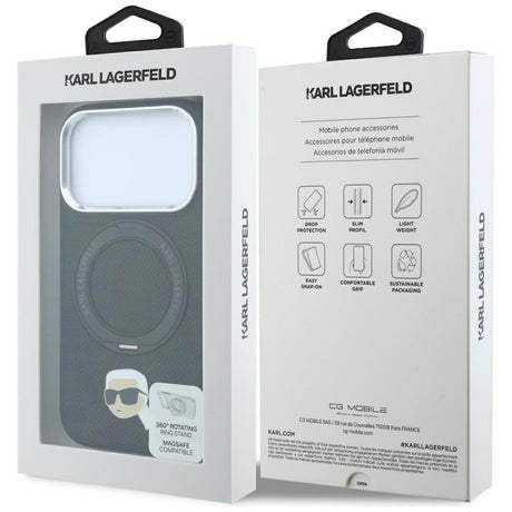 Husa de protectie Karl Lagerfeld compatibil cu iPhone 18 Pro Max / iPhone 17 Pro Max, Negru