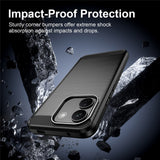 Husa de protectie Techsuit Carbon Silicone compatibil cu Xiaomi Redmi Note 17 Pro Max, Negru
