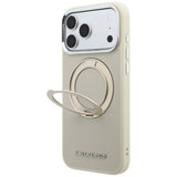 Husa de protectie Karl Lagerfeld Saffiano compatibil cu iPhone 18 Pro Max / iPhone 17 Pro Max, Bej