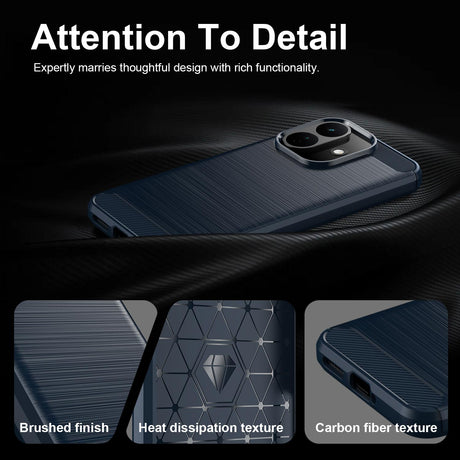 Techsuit Carbon Silicone védőtok Xiaomi Redmi Note 17 Pro 5G készülékhez, kék