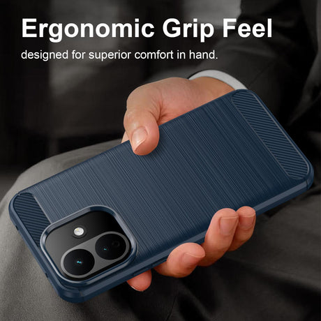 Techsuit Carbon Silicone védőtok Xiaomi Redmi Note 17 Pro 5G készülékhez, kék