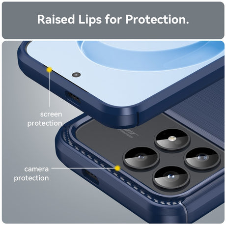 Techsuit Carbon Silicone védőtok Xiaomi Poco F9 Pro készülékhez, kék