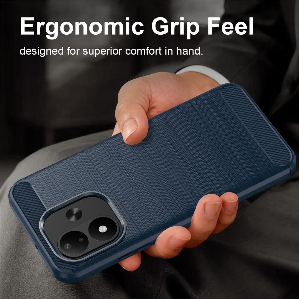 Husa de protectie Techsuit Carbon Silicone compatibil cu Xiaomi Redmi Note 17 4G / Redmi Note 17 5G, Albastru