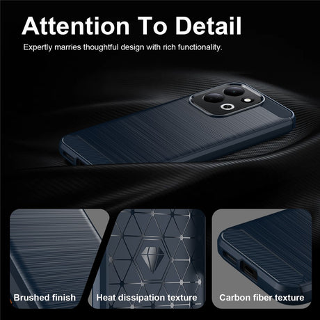 Husa de protectie Techsuit Carbon Silicone compatibil cu Xiaomi Redmi 17 4G / Redmi 17 5G, Albastru