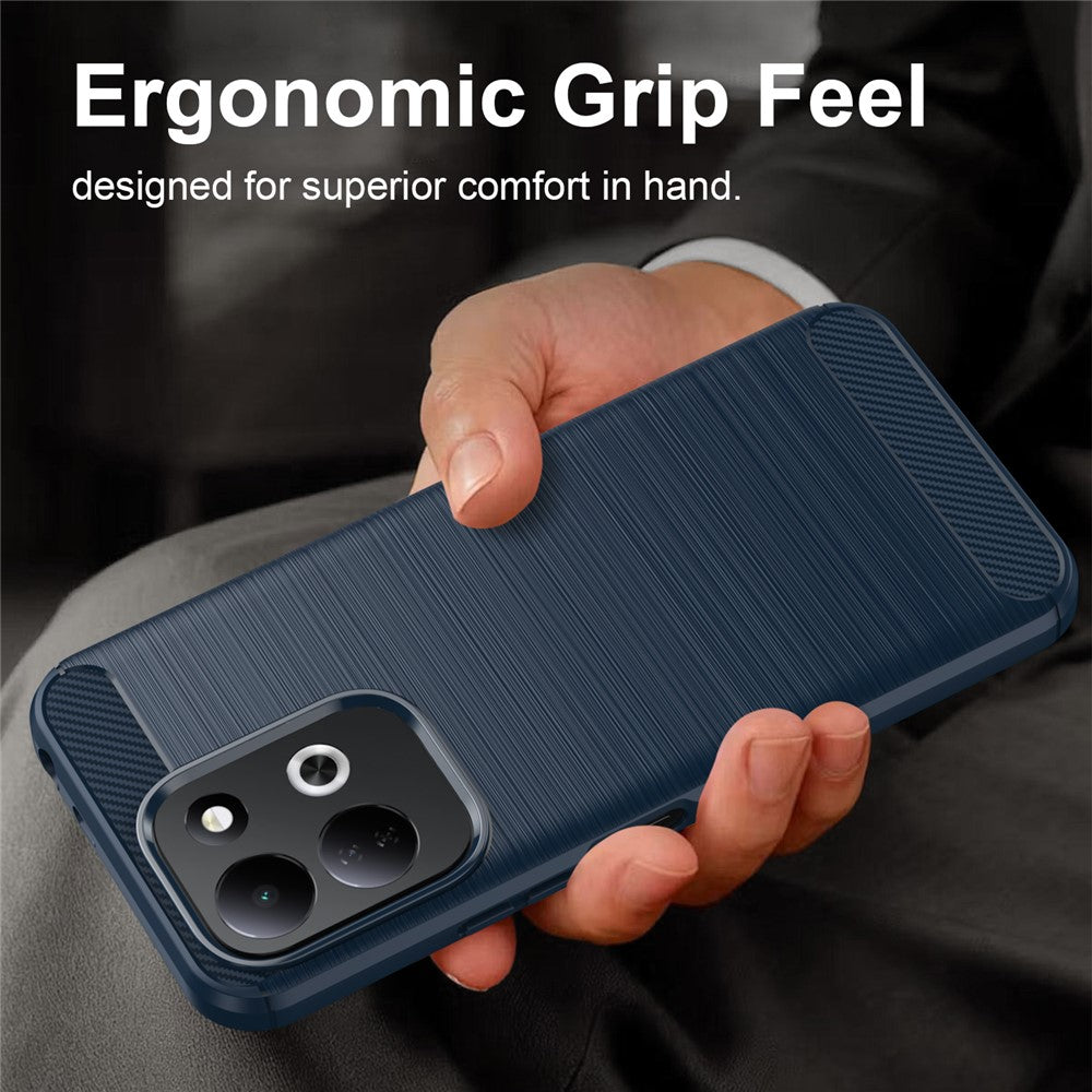 Husa de protectie Techsuit Carbon Silicone compatibil cu Xiaomi Redmi 17 4G / Redmi 17 5G, Albastru