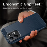 Husa de protectie Techsuit Carbon Silicone compatibil cu Xiaomi Redmi 17 4G / Redmi 17 5G, Albastru