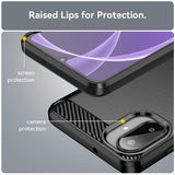 Husa de protectie Techsuit Carbon Silicone compatibil cu Samsung Galaxy A08 4G / A07 5G, Negru
