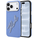 Husa de protectie Karl Lagerfeld compatibil cu iPhone 17 Pro / iPhone 18 Pro, Albastru