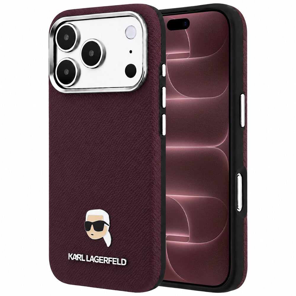 Husa de protectie Karl Lagerfeld compatibil cu iPhone 18 Pro Max / iPhone 17 Pro Max, Bordo