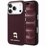 Husa de protectie Karl Lagerfeld compatibil cu iPhone 18 Pro Max / iPhone 17 Pro Max, Bordo