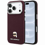 Husa de protectie Karl Lagerfeld compatibil cu iPhone 18 Pro / iPhone 17 Pro, Bordo