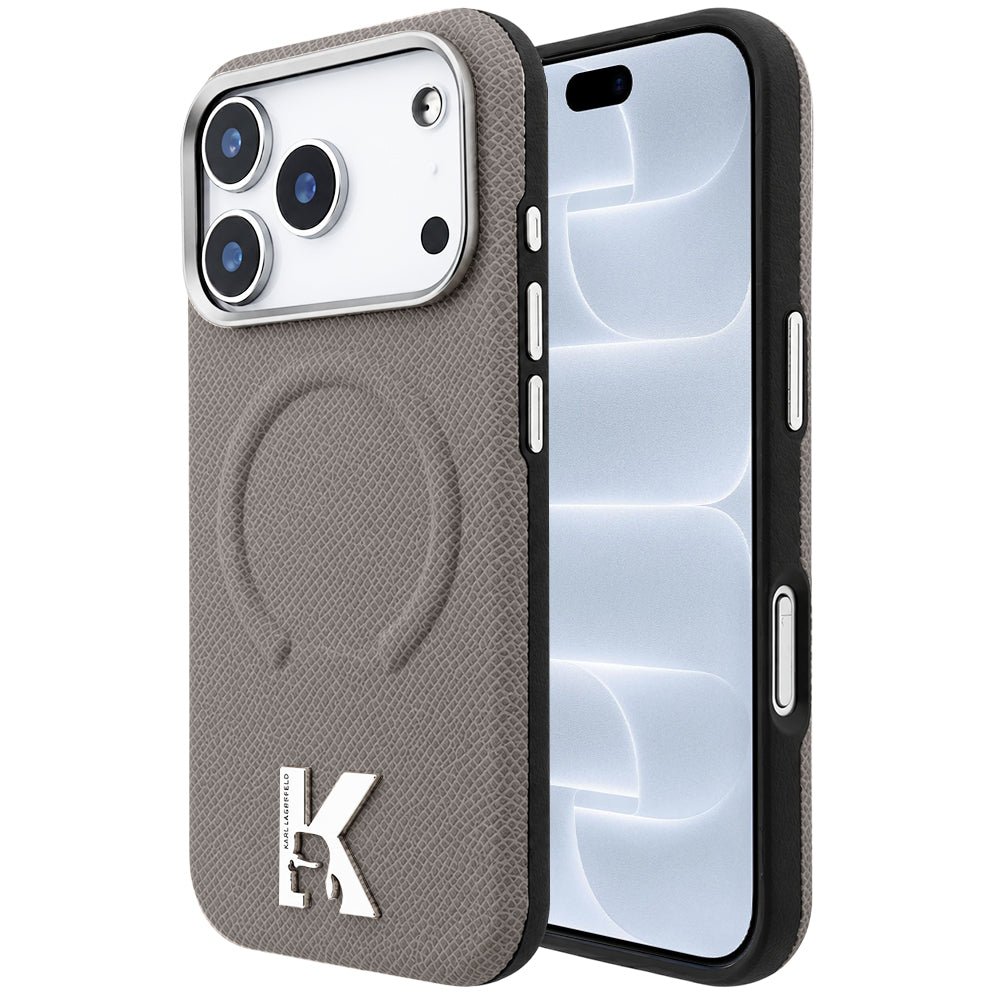 Husa de protectie Karl Lagerfeld compatibil cu iPhone 18 Pro / iPhone 17 Pro, Bej