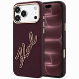 Husa de protectie Karl Lagerfeld compatibil cu iPhone 17 Pro Max / iPhone 18 Pro Max, Bordo
