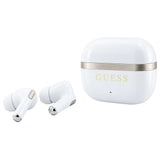 Casti In-ear, BT, TWS - Guess Glossy Gold Line Classic (GUTWSN2HGGSH) - White