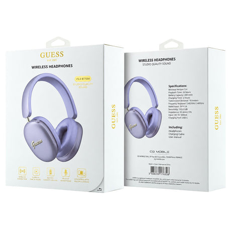 Casti Wireless Guess Metal Script Logo (GUBHP10HMBSU), Bluetooth 5.4, Mov