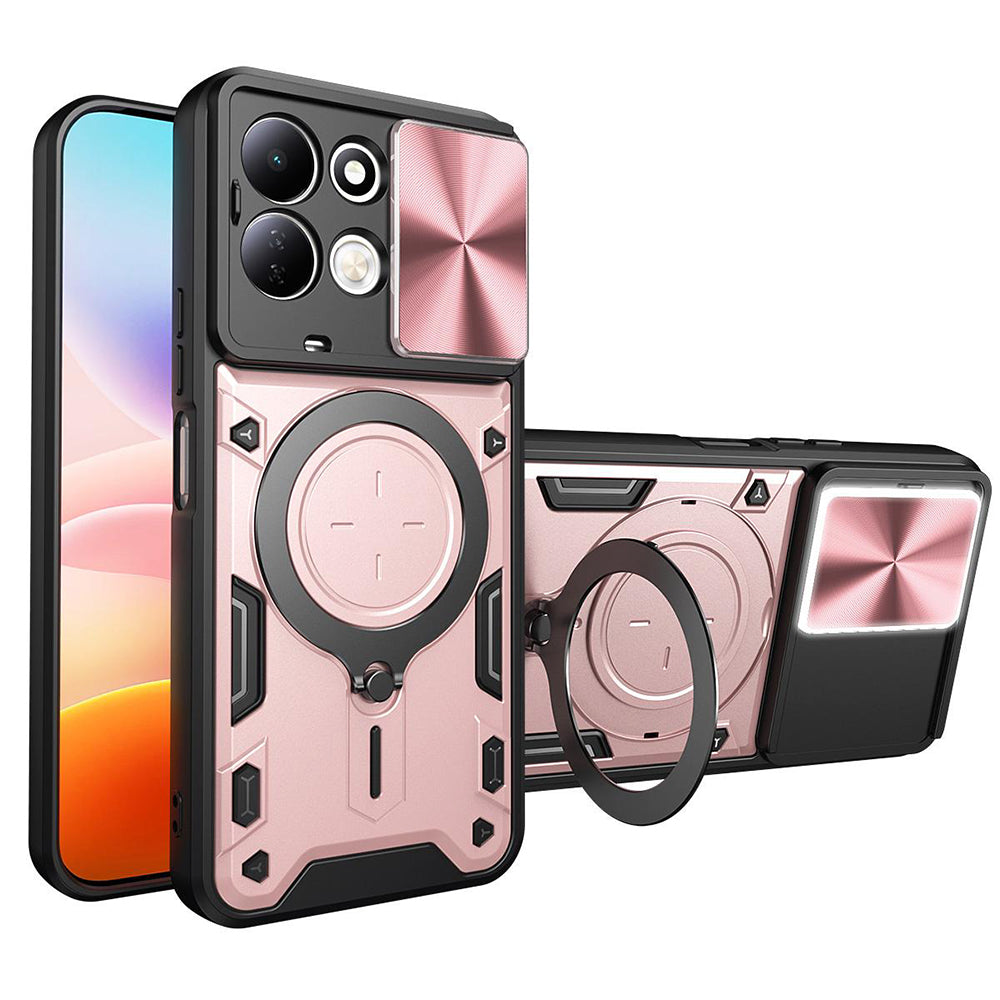 Husa de protectie Techsuit CamGuard Pro compatibil cu Xiaomi Redmi 17 4G / Redmi 17 5G, Roz Auriu