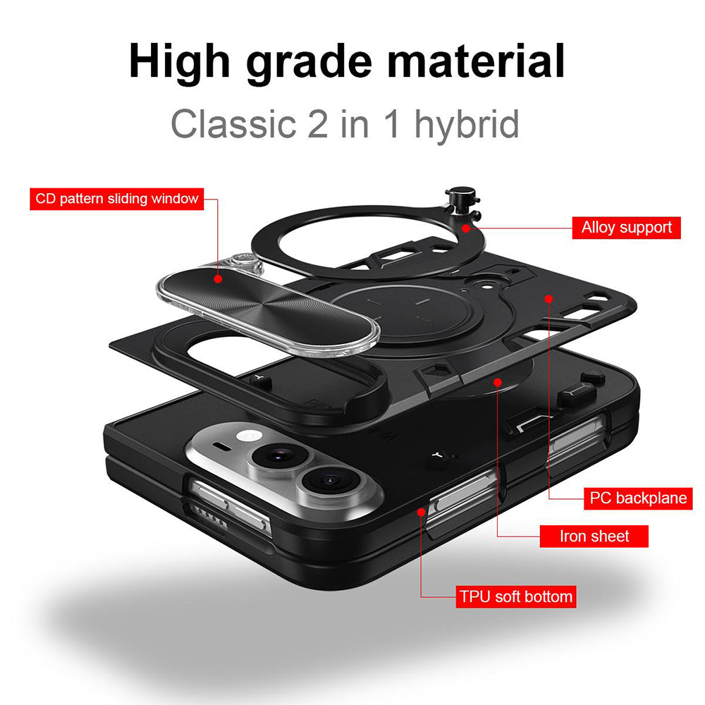 Techsuit CamGuard Pro védőtok iPhone Duo készülékhez, fekete