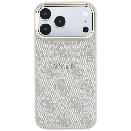 Husa de protectie Guess 4G Embossed Ring compatibil cu iPhone 18 Pro / iPhone 17 Pro, Roz