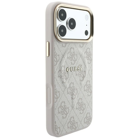 Husa de protectie Guess 4G Embossed Ring compatibil cu iPhone 18 Pro / iPhone 17 Pro, Roz
