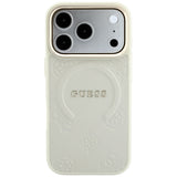 Husa de protectie Guess Saffiano compatibil cu iPhone 18 Pro / iPhone 17 Pro, Bej
