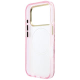 Husa de protectie Guess Glitter Blossom Roses compatibil cu iPhone 18 Pro Max / iPhone 17 Pro Max, Roz