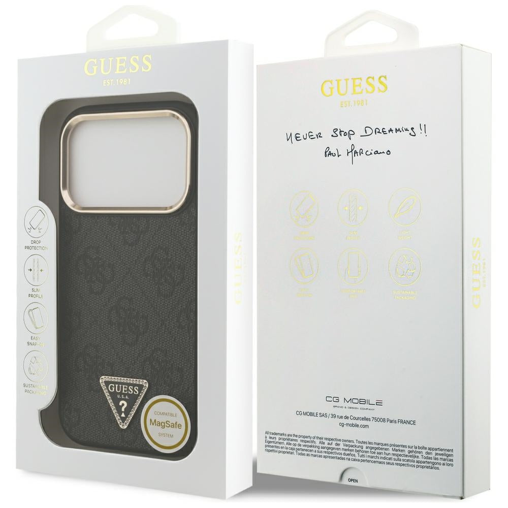 Husa de protectie Guess Hardcase 4G compatibil cu iPhone 17 Pro Max / iPhone 18 Pro Max, Negru