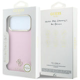 Husa de protectie Guess Saffiano Small 4G compatibil cu iPhone 18 Pro / iPhone 17 Pro, Roz
