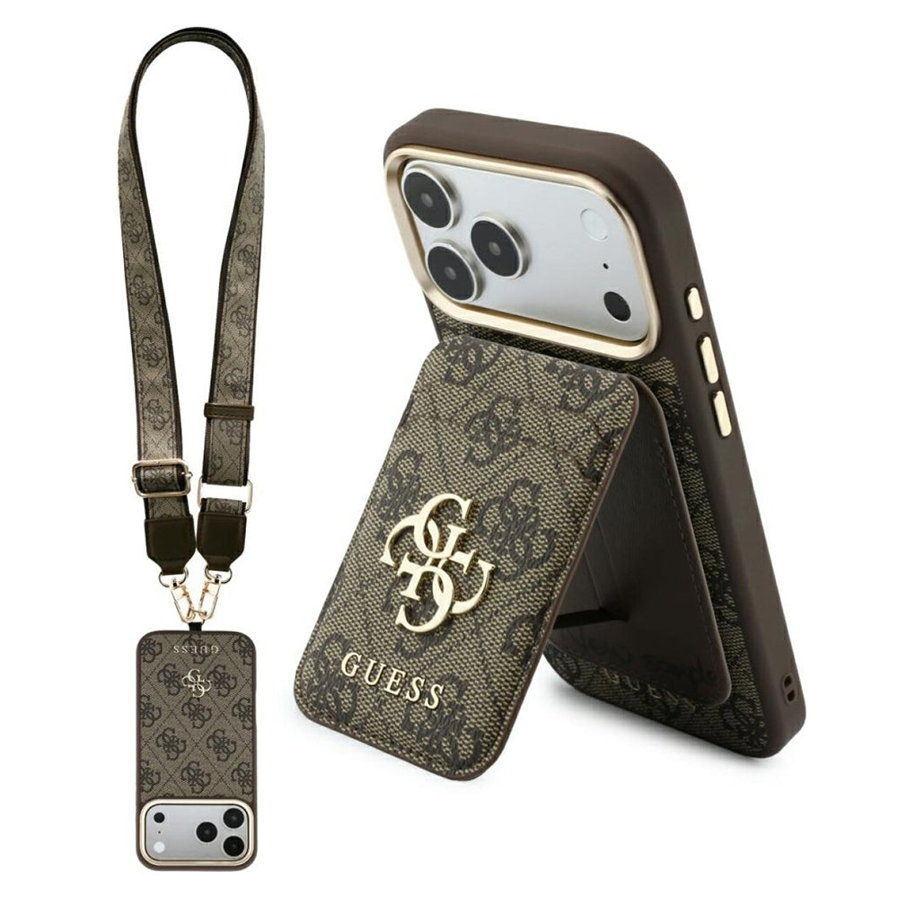 Husa de protectie Guess Hardcase 4G compatibil cu iPhone 18 Pro Max / iPhone 17 Pro Max, Maro