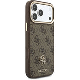Husa de protectie Guess Hardcase 4G compatibil cu iPhone 18 Pro Max / iPhone 17 Pro Max, Maro
