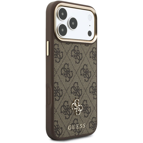Husa de protectie Guess Hardcase 4G compatibil cu iPhone 18 Pro Max / iPhone 17 Pro Max, Maro