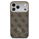 Husa de protectie Guess Hardcase 4G compatibil cu iPhone 18 Pro Max / iPhone 17 Pro Max, Maro
