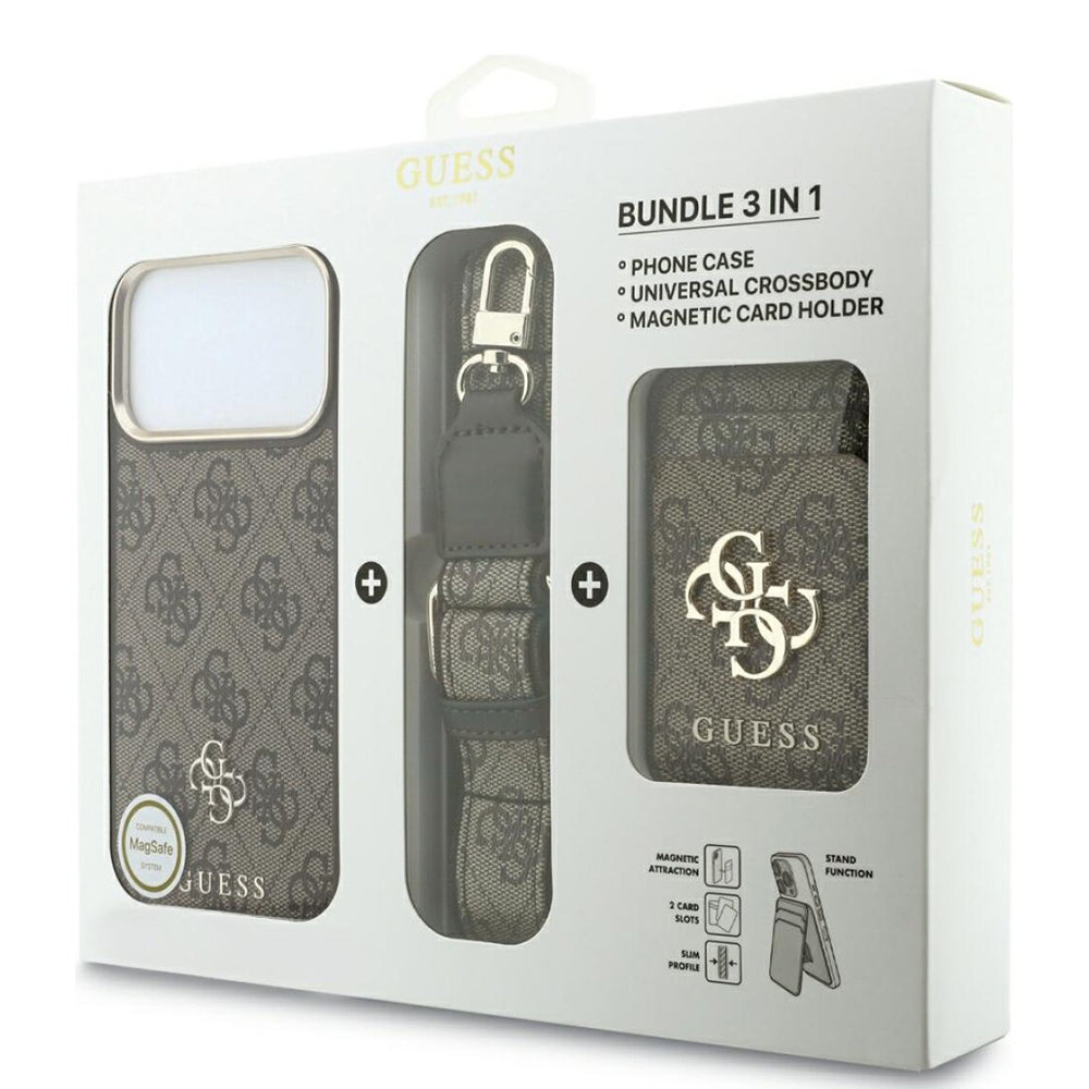 Husa de protectie Guess Hardcase 4G compatibil cu iPhone 18 Pro Max / iPhone 17 Pro Max, Maro