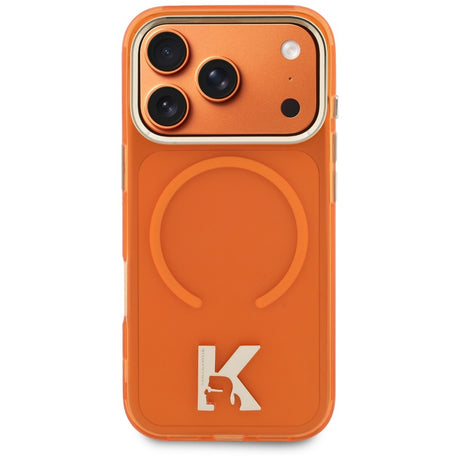 Husa de protectie Karl Lagerfeld compatibil cu iPhone 17 Pro Max / iPhone 18 Pro Max, Portocaliu