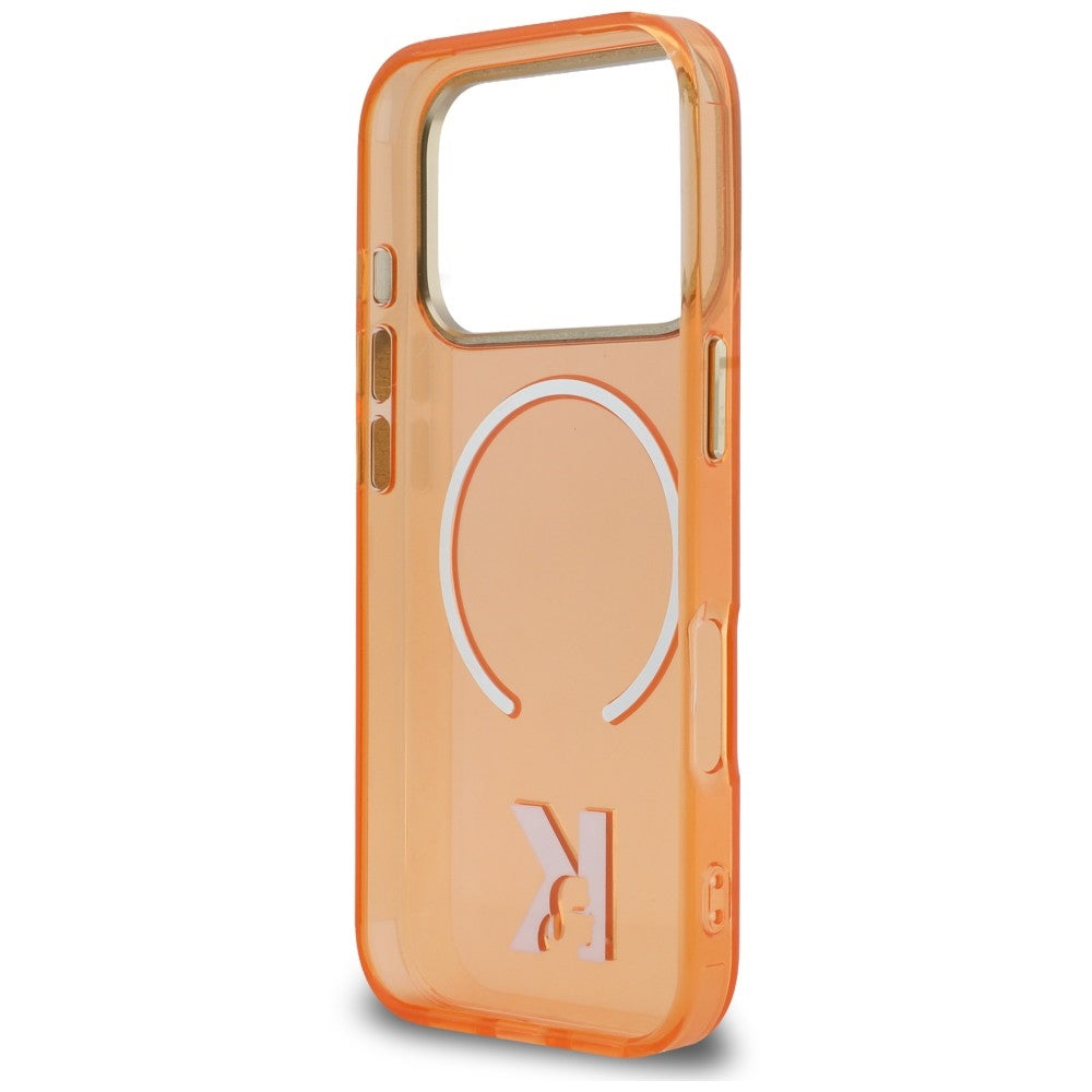 Husa de protectie Karl Lagerfeld compatibil cu iPhone 17 Pro Max / iPhone 18 Pro Max, Portocaliu
